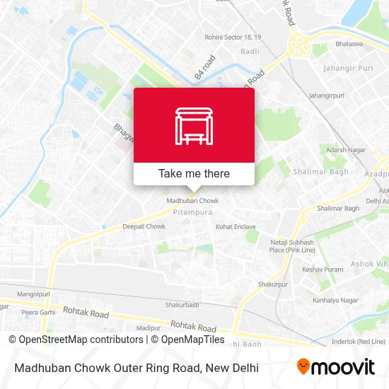 Madhuban Chowk Outer Ring Road map