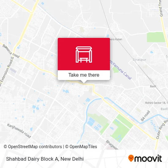 Shahbad Dairy Block A map