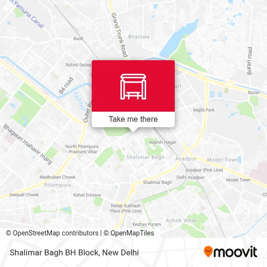 Shalimar Bagh BH Block map
