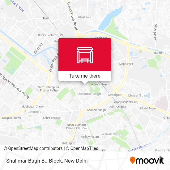 Shalimar Bagh BJ Block map
