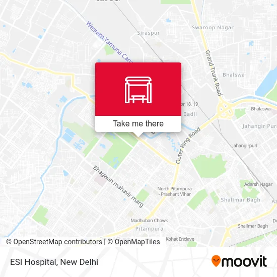 ESI Hospital map