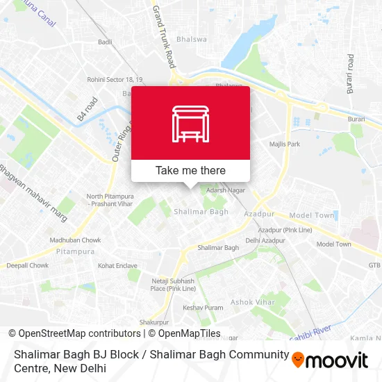Shalimar Bagh BJ Block / Shalimar Bagh Community Centre map