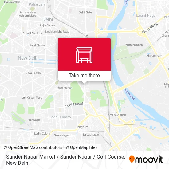 Sunder Nagar Market /  Sunder Nagar /  Golf Course map