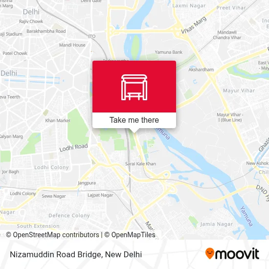 Nizamuddin Road Bridge map