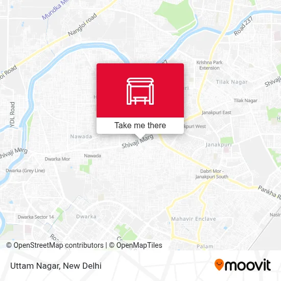 Uttam Nagar map