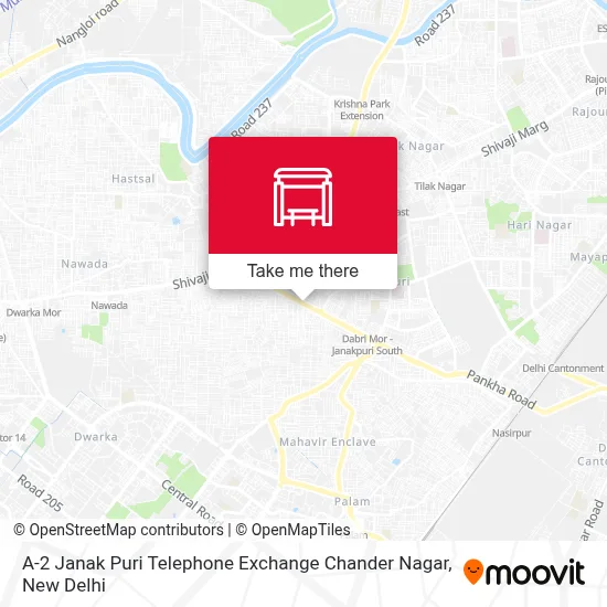A-2 Janak Puri Telephone Exchange Chander Nagar map