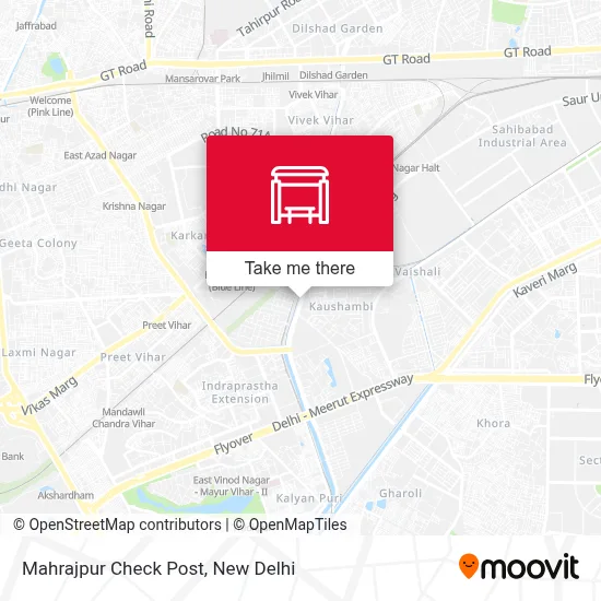 Mahrajpur Check Post map