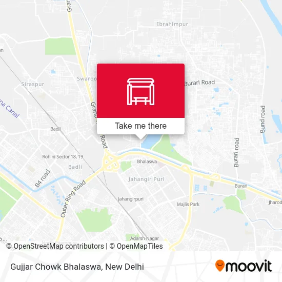 Gujjar Chowk Bhalaswa map
