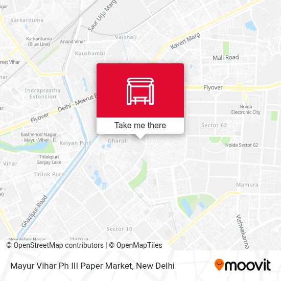 Mayur Vihar Ph III Paper Market map