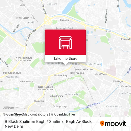 B Block Shalimar Bagh / Shalimar Bagh Ar-Block map