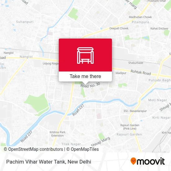Pachim Vihar Water Tank map