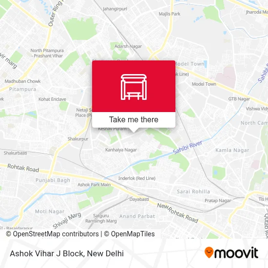 Ashok Vihar J Block map