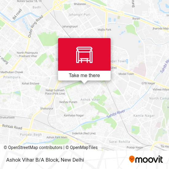 Ashok Vihar B/A Block map