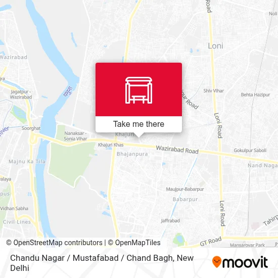 Chandu Nagar / Mustafabad /  Chand Bagh map