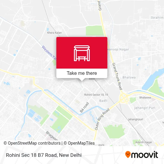 Rohini Sec 18 B7 Road map