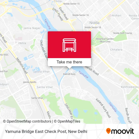 Yamuna Bridge East Check Post map