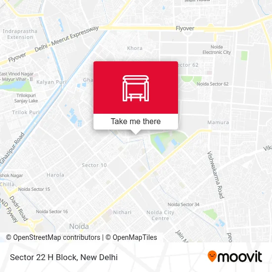 Sector 22 H Block map