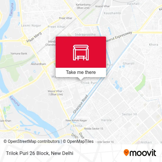 Trilok Puri 26 Block map