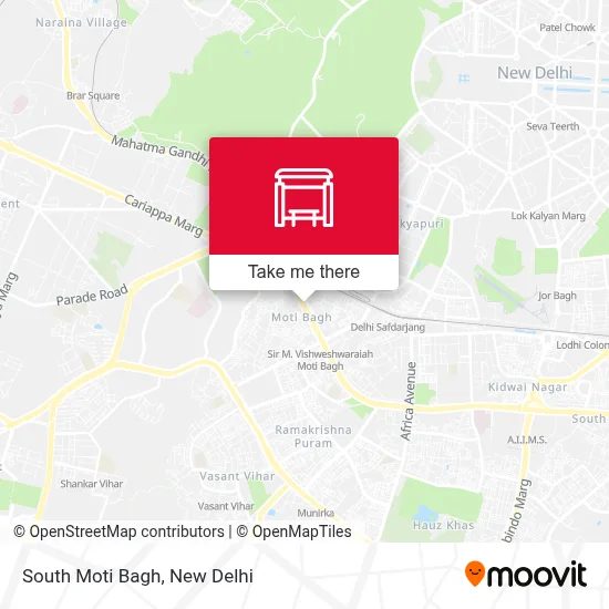 South Moti Bagh map