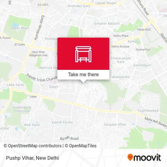 Pushp Vihar map