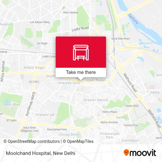Moolchand Hospital map