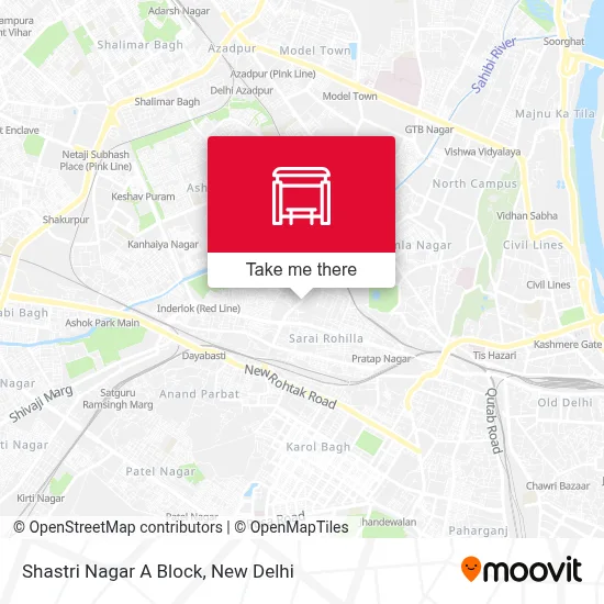 Shastri Nagar A Block map