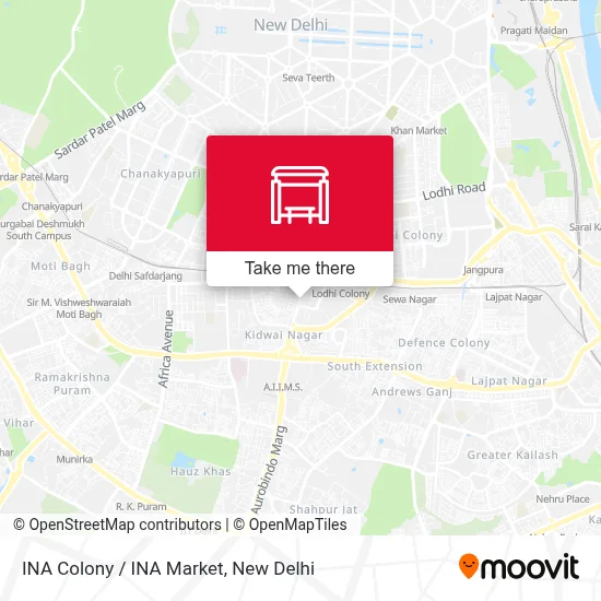 INA Colony /  INA Market map