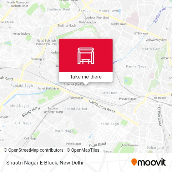 Shastri Nagar E Block map
