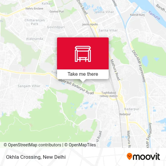 Okhla Crossing map