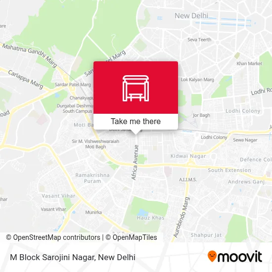 M Block Sarojini Nagar map
