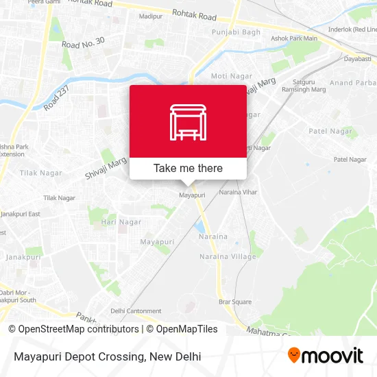 Mayapuri Depot Crossing map