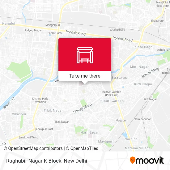 Raghubir Nagar K-Block map