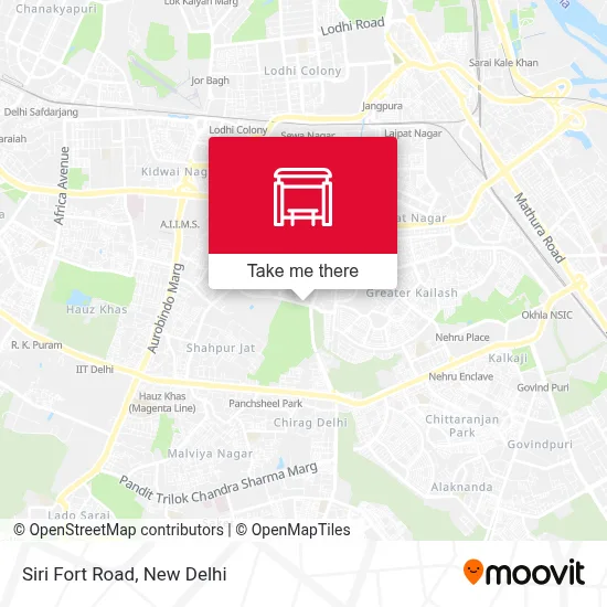 Siri Fort Road map
