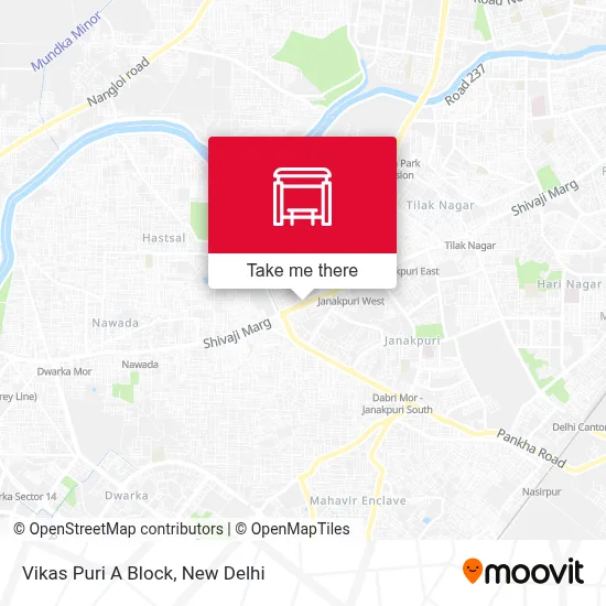 Vikas Puri A Block map