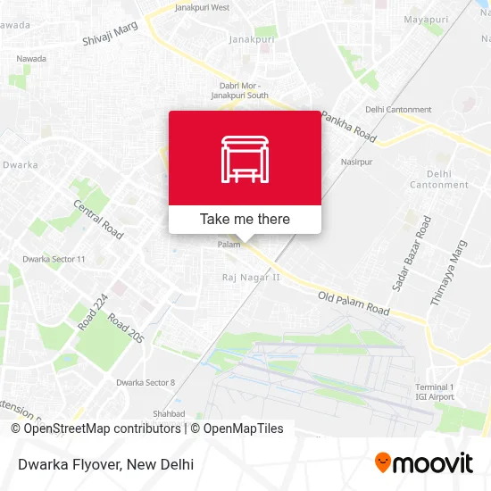 Dwarka Flyover map