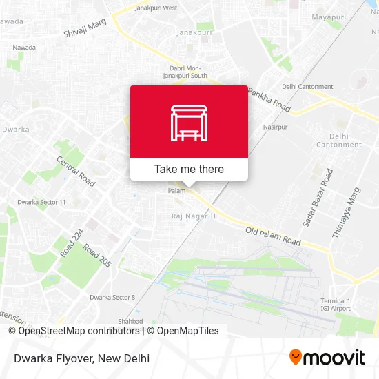Dwarka Flyover map