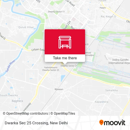 Dwarka Sec 25 Crossing map