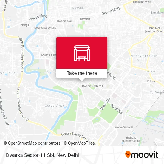 Dwarka Sector-11 Sbi map