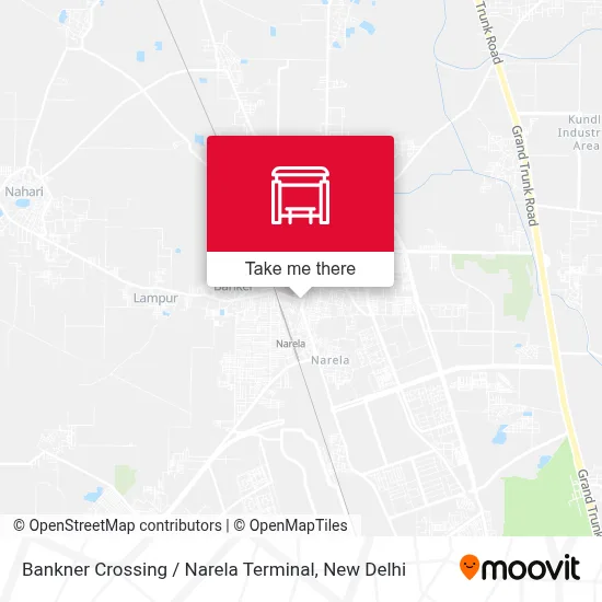Bankner Crossing / Narela Terminal map