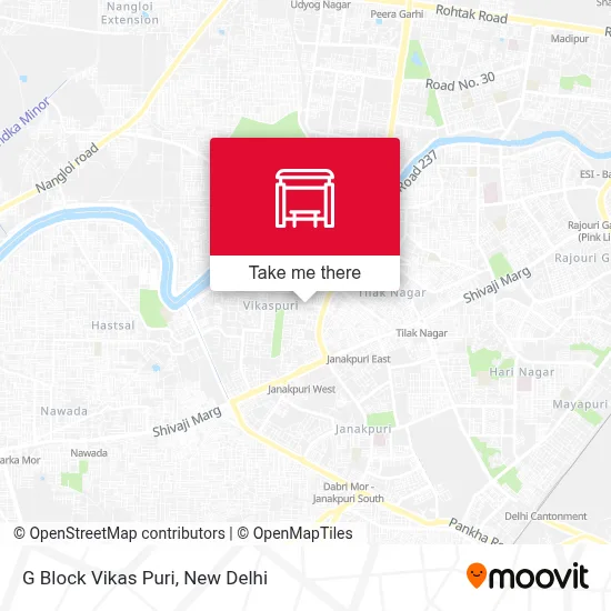 G Block Vikas Puri map