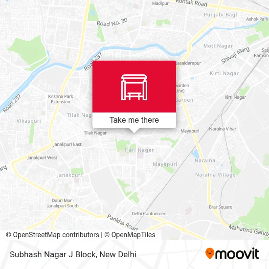 Subhash Nagar J Block map