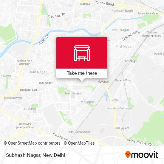 Subhash Nagar map