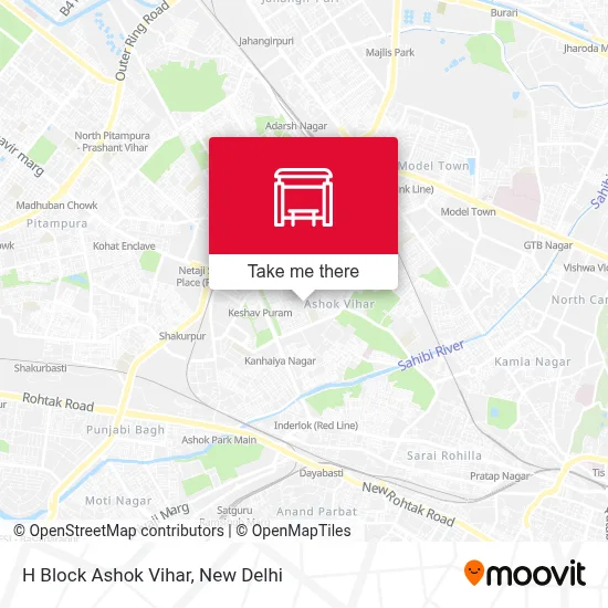 H Block Ashok Vihar map