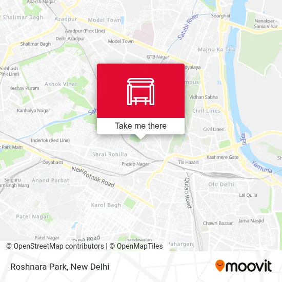 Roshnara Bagh map