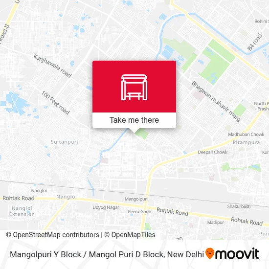 Mangolpuri Y Block / Mangol Puri D Block map