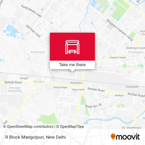 R Block Mangolpuri map