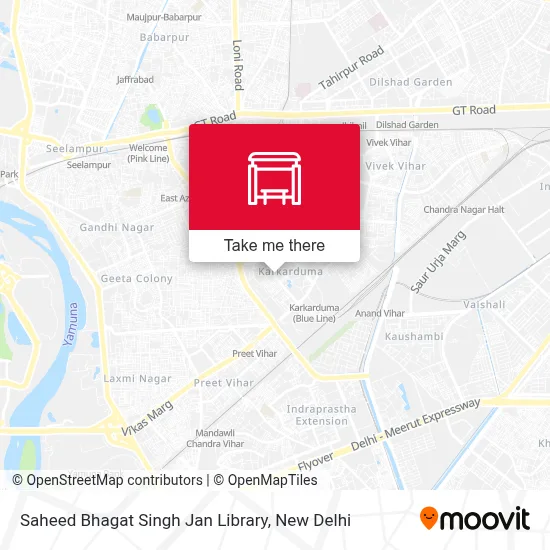 Saheed Bhagat Singh Jan Library map