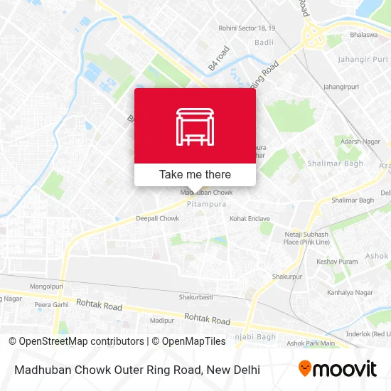 Madhuban Chowk Outer Ring Road map