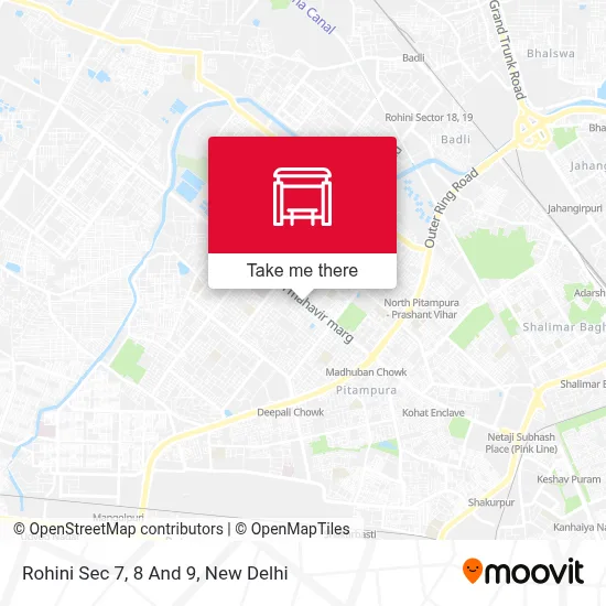 Rohini Sec 7, 8  And 9 map