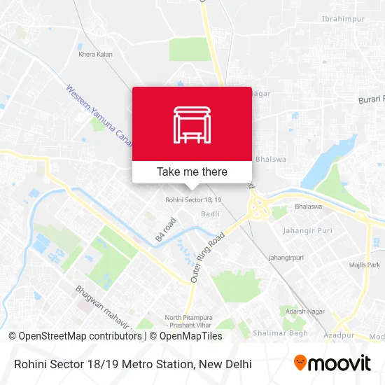 Rohini Sector 18 / 19 Metro Station map